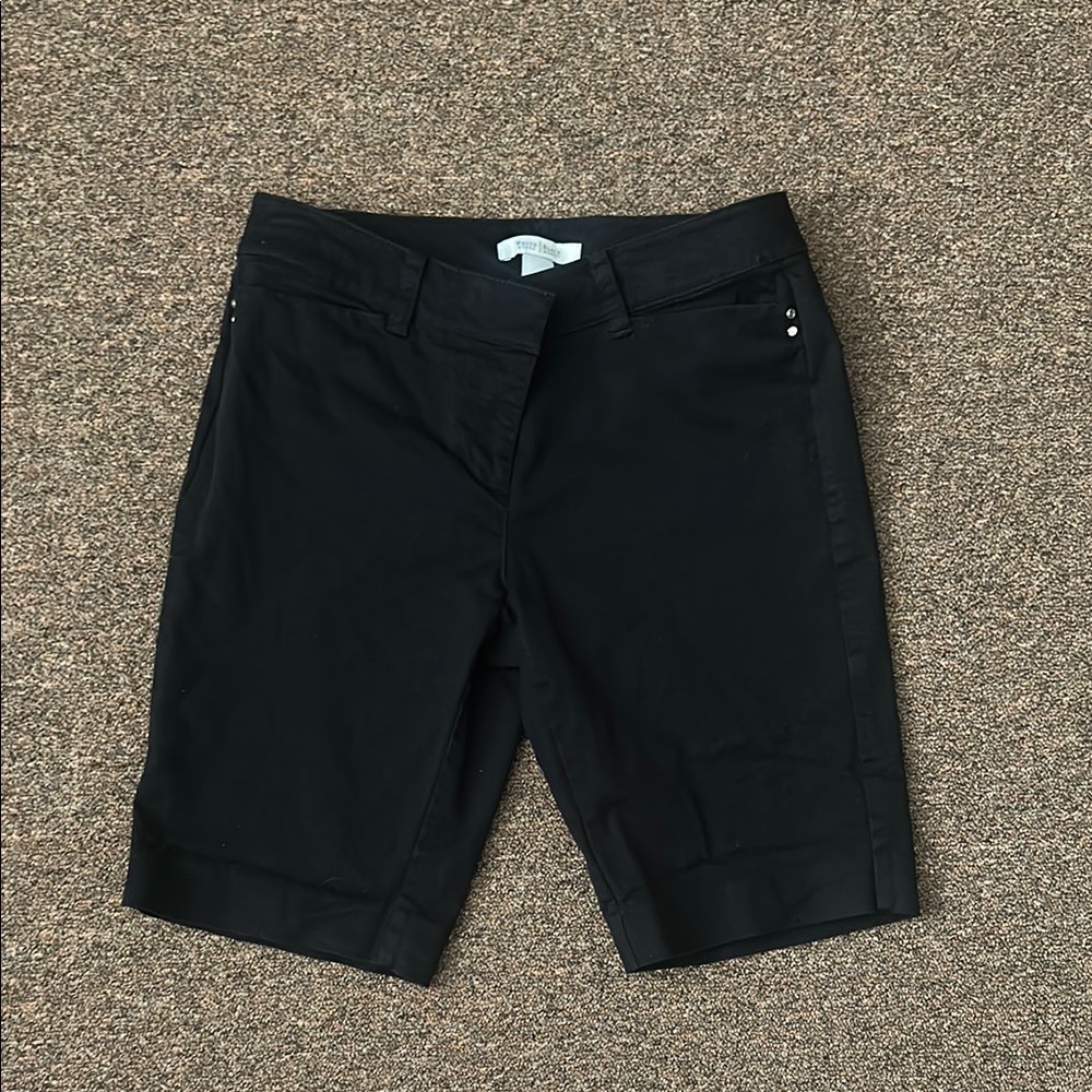 White House Black Market Black Bermuda Shorts Classic Style